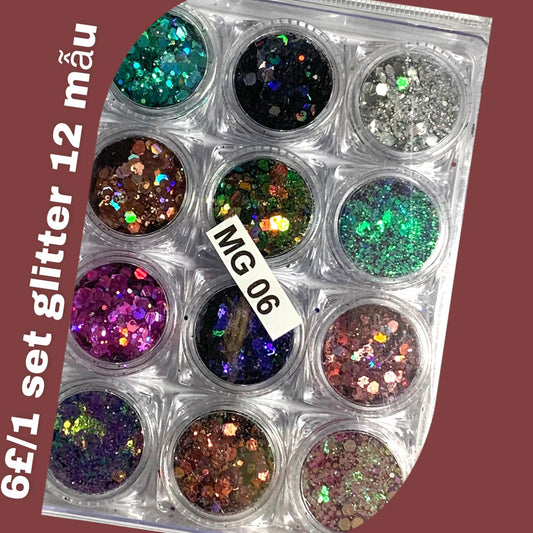 Glitter set  MG 06 (12 pcs)